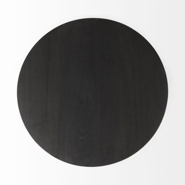 Maxwell Dark Brown and Black Round Side Table, image 3