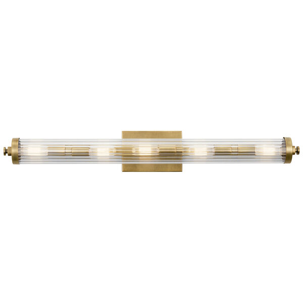Azores Natural Brass 32-Inch Five-Light Wall Sconce, image 2