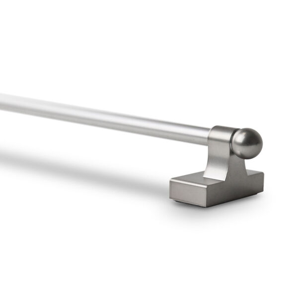 Satin Nickel 28-Inch Magnetic Rod, Set of 2, image 2
