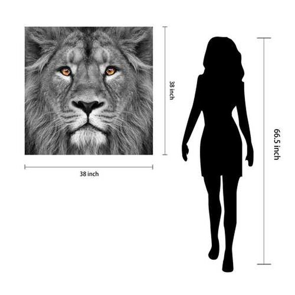 King of the Jungle Lion Frameless Free Floating Tempered Glass Graphic Wall Art, image 8