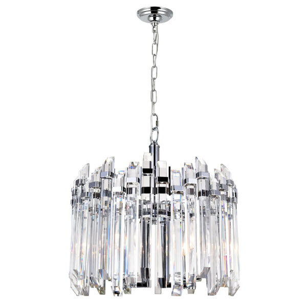 Henrietta Chrome Four-Light Chandelier with K9 Clear Crystals, image 2