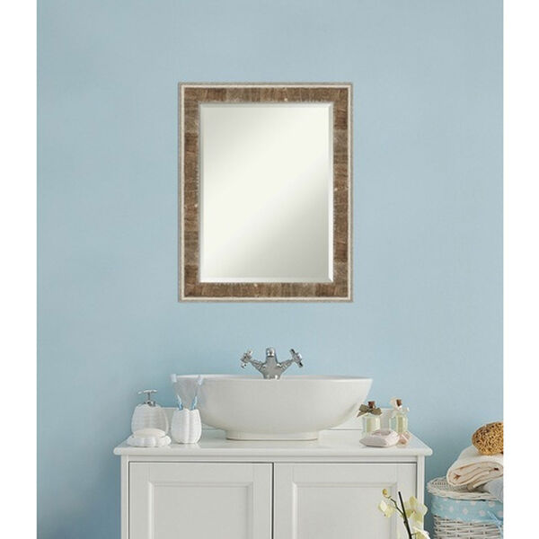 Farmhouse Brown Bathroom Wall Mirror, image 4