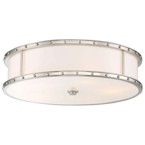 Drum 20-Inch LED Flush Mount with Etched Opal Glass, image 1