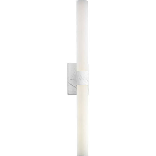 Fredrick Faux White Marble LED Bath Sconce, image 2