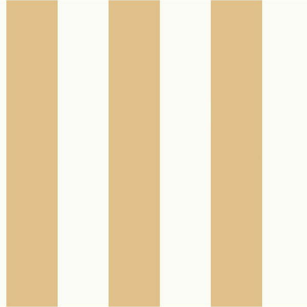 Awning Stripe Yellow and White Removable Wallpaper, image 1