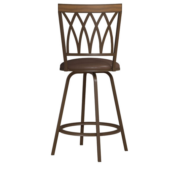 Deacon Weathered Brown Swivel Adjustable Stool With Nested Leg, Set Of Two, image 4