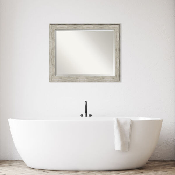 Crackled Silver 33W X 27H-Inch Bathroom Vanity Wall Mirror, image 3