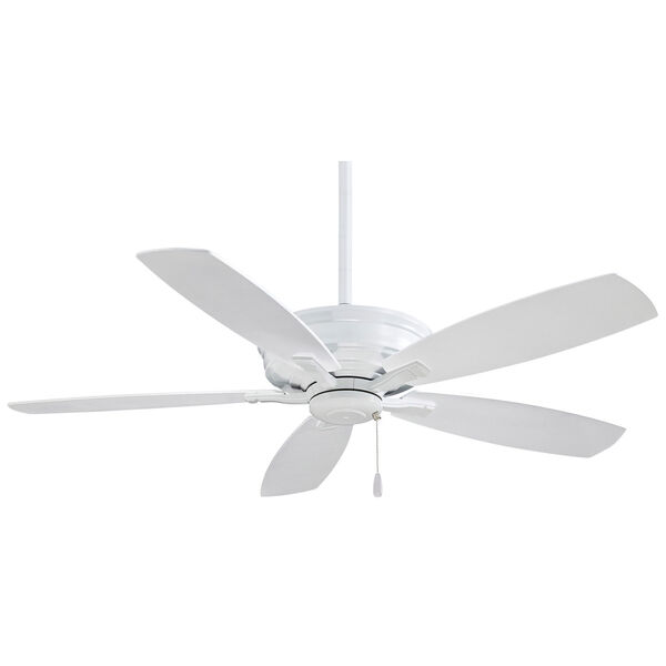 Kafe 52-Inch Ceiling Fan in White with Five Blades, image 1