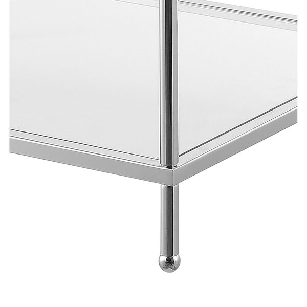 Royal Crest Clear Glass and Chrome Console Table, image 5