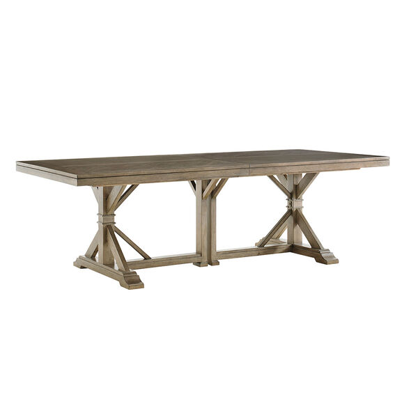 Cypress Point Brown Pierpoint Double Pedestal Dining Table, image 1