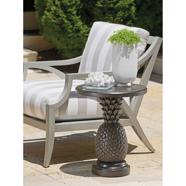 Alfresco Living Weathered Driftwood and Charcoal Gray Pineapple Table, image 3
