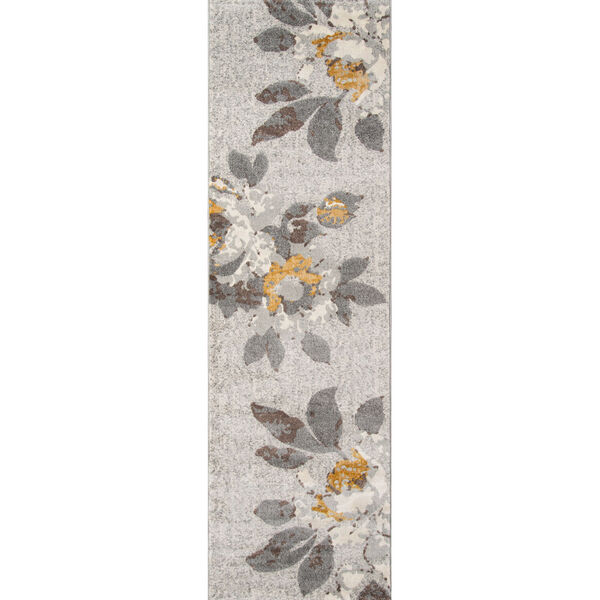 Luxe Gray Floral Rectangular: 5 Ft. 3 In. x 7 Ft. 6 In. Rug, image 6