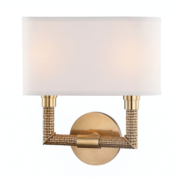 Dubois Aged Brass 11-Inch Two-Light Wall Sconce, image 1