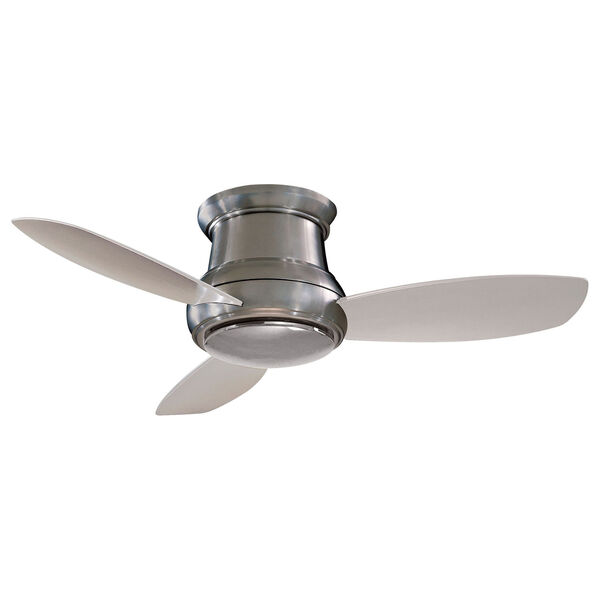 Concept II Brushed Nickel 52-Inch Flush LED Ceiling Fan, image 1