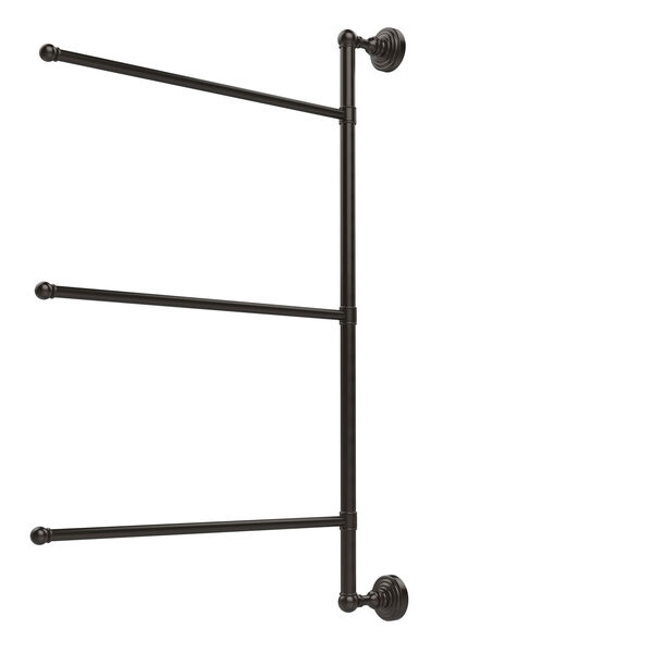 Waverly Place Collection 3 Swing Arm Vertical 28 Inch Towel Bar, Oil Rubbed Bronze, image 1