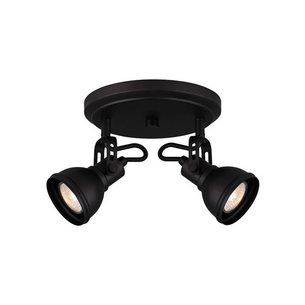 Polo Black Two-Light Ceiling Track Light, image 1