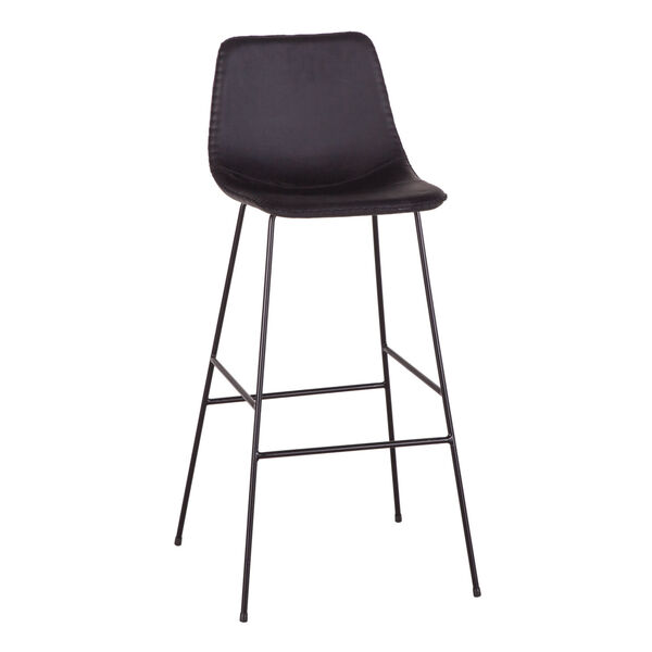 Hudson Matte Black Bar Chair, Set Of 2, image 2