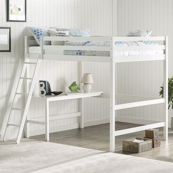 Caspian White Full Loft Bed, image 2