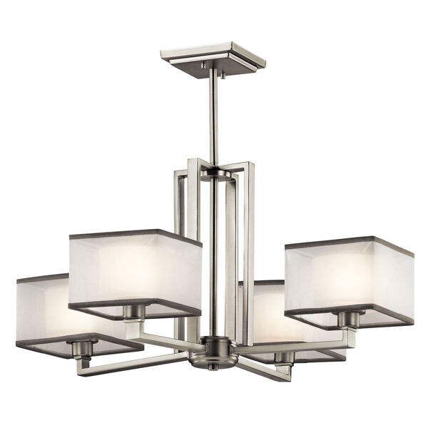 Kailey Brushed Nickel Four Light Medium One Tier Chandelier, image 1
