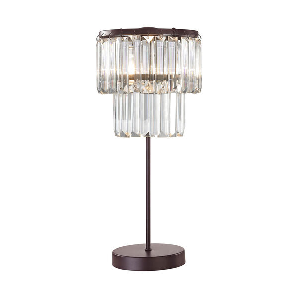 Antoinette Bronze and Clear One-Light Table Lamp, image 1