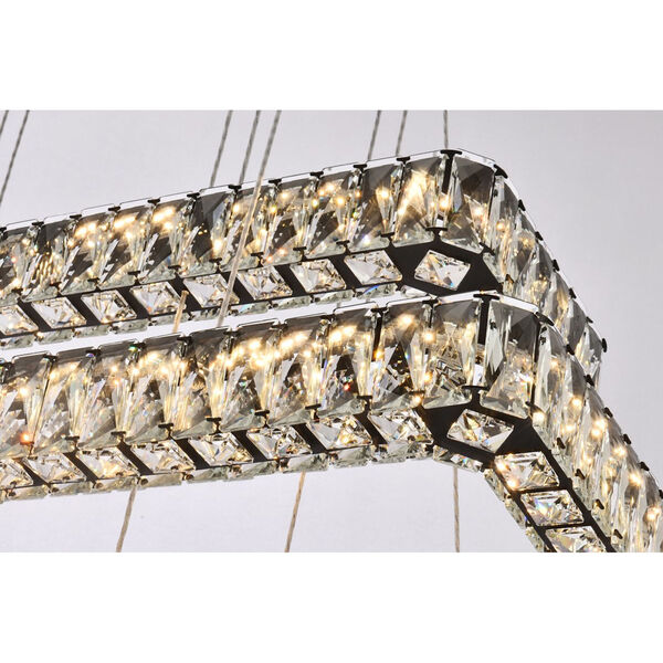 Monroe Black 42-Inch Integrated LED Triple Rectangle Pendant, image 4