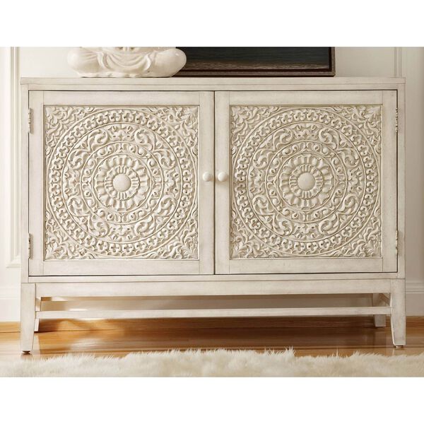 Matisette White Wood Chest, image 1