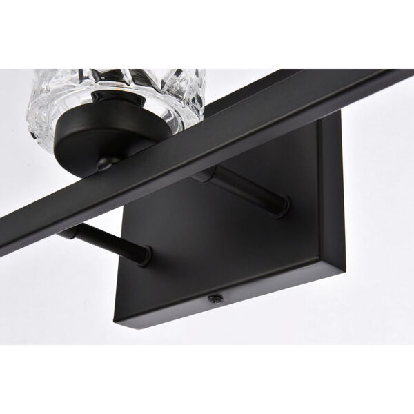 Cassie Black and Clear Shade Three-Light Bath Vanity, image 4
