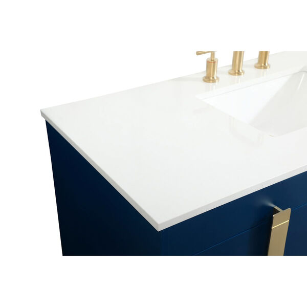 Eugene Blue 48-Inch Single Bathroom Vanity, image 4
