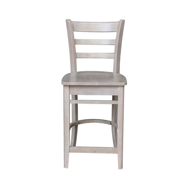 Emily Washed Gray Taupe Counter Stool, image 3