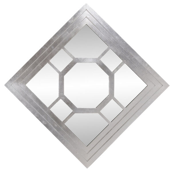 Palmer Silver Leaf Square Mirror, image 4