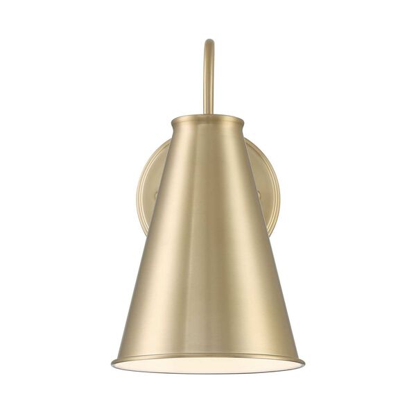 Lincoln Antique Brass Off White One-Light Wall Sconce, image 5
