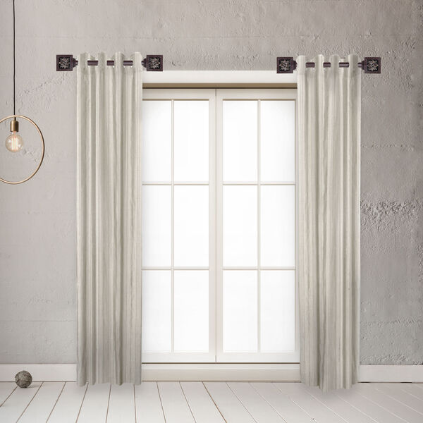 Ophelia Mahogany 20-Inch Side Curtain Rod, Set of 2, image 2