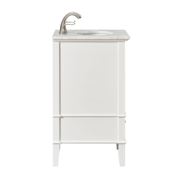 Luxe Frosted White Vanity Washstand, image 5