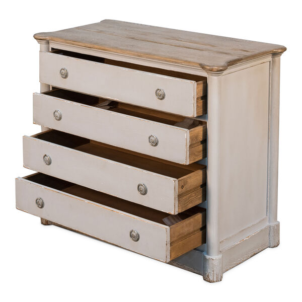 Gray 20-Inch Petit Commode with Drawers, image 3
