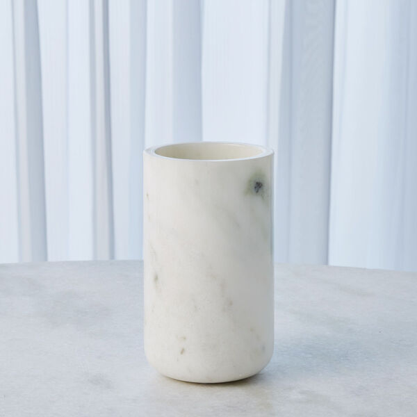 White 5-Inch Marble Vase, image 4