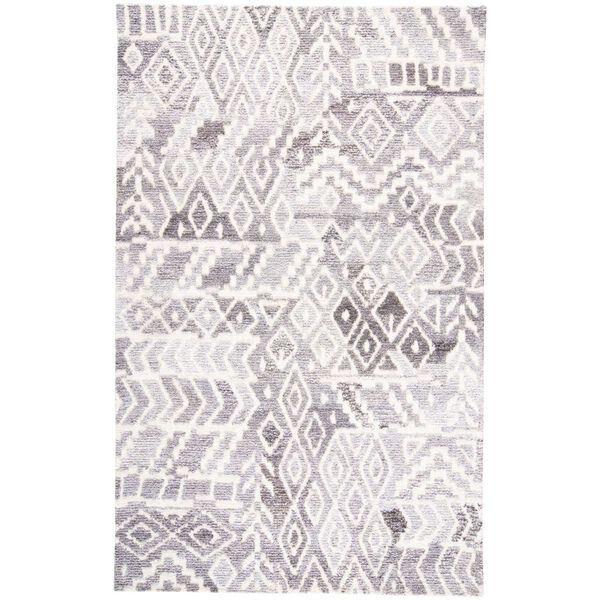 Asher Gray White Area Rug, image 1