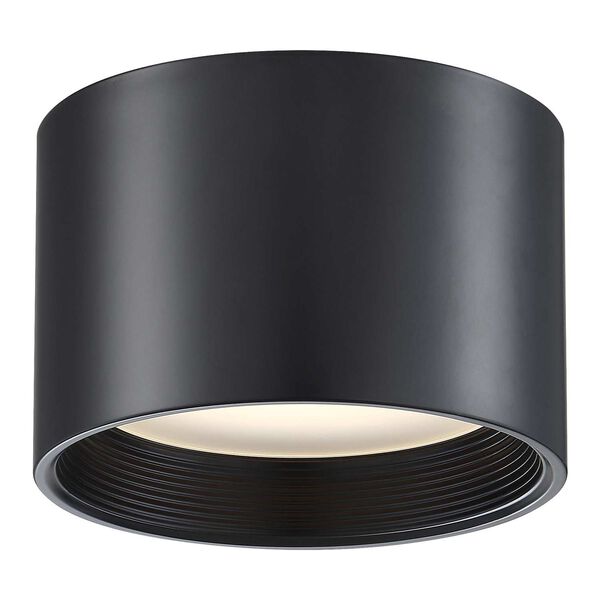 Reel Black White Eight-Inch LED Flush Mount, image 1