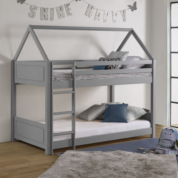 Emery Grey Twin Bunk Bed, image 1