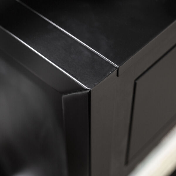 Lydia Black Nightstand with One Drawer, image 4