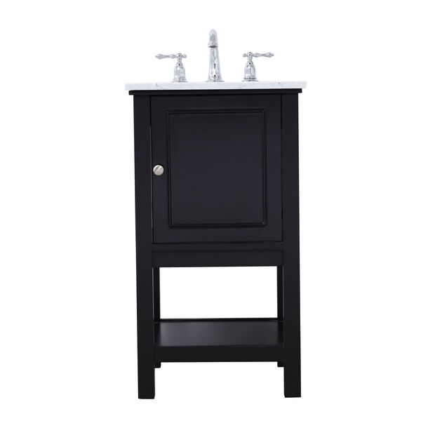 Metropolis Black 19-Inch Vanity Sink Set, image 1