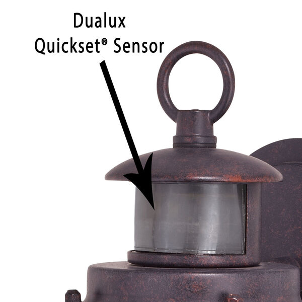 Dockside Bronze Motion Sensor Dusk to Dawn One-Light Outdoor Wall Sconce, image 4