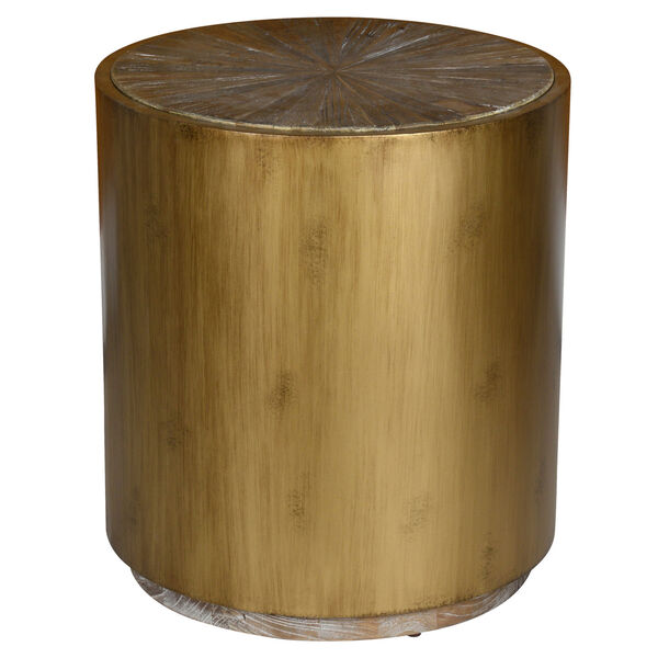 Salsbury Brown and Antique Gold End Table, image 1