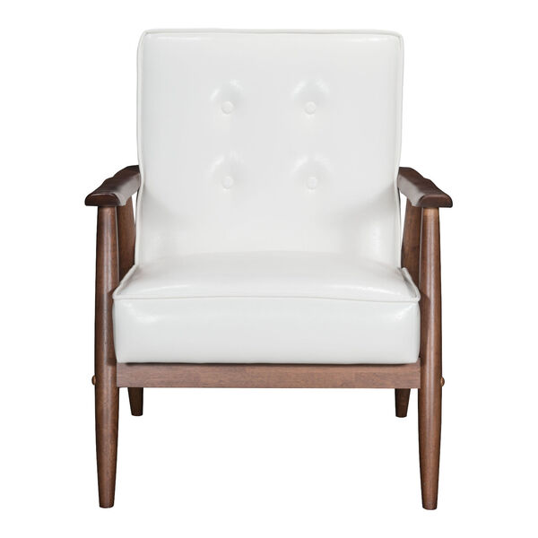 Rocky White and Walnut Arm Chair, image 4