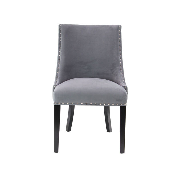 Gray Fabric and Wood Dining Chair, image 6