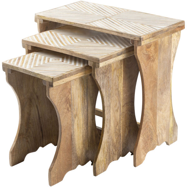 Abrazo Natural Accent Table, 3 Pieces, image 1