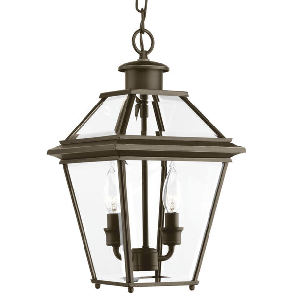 P6537-20: Burlington Antique Bronze Two-Light Outdoor Hanging Lantern, image 1