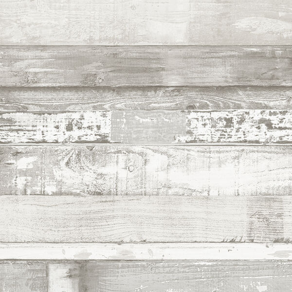 Light Grey and Dove White Beachwood Wallpaper, image 1
