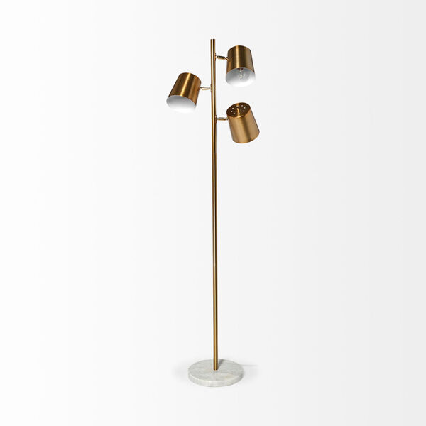 Sanders Gold 62-Inch Height Three-Light Floor Lamp, image 2