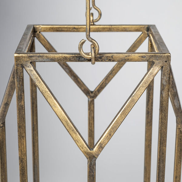Ivy Gold 36-Inch Geometric Cage Candle Holder, image 5