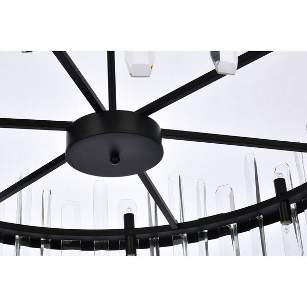 Serena Black and Clear 36-Inch Round Chandelier, image 5